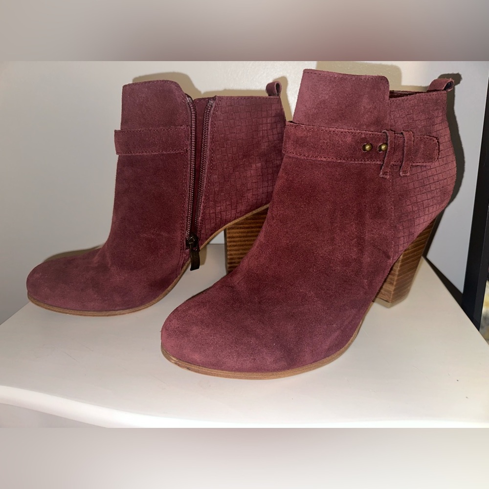 Burgundy suede booties! - Picture 2 of 7